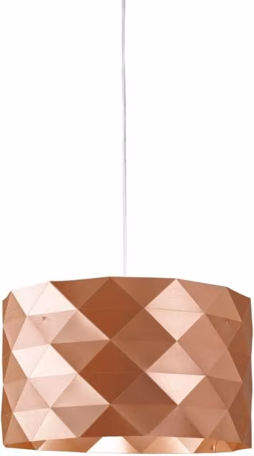 Lampadario Sospeso Moderno Linea Zero Polilux in Metallo Rame e Cromo con 3 Luci E27