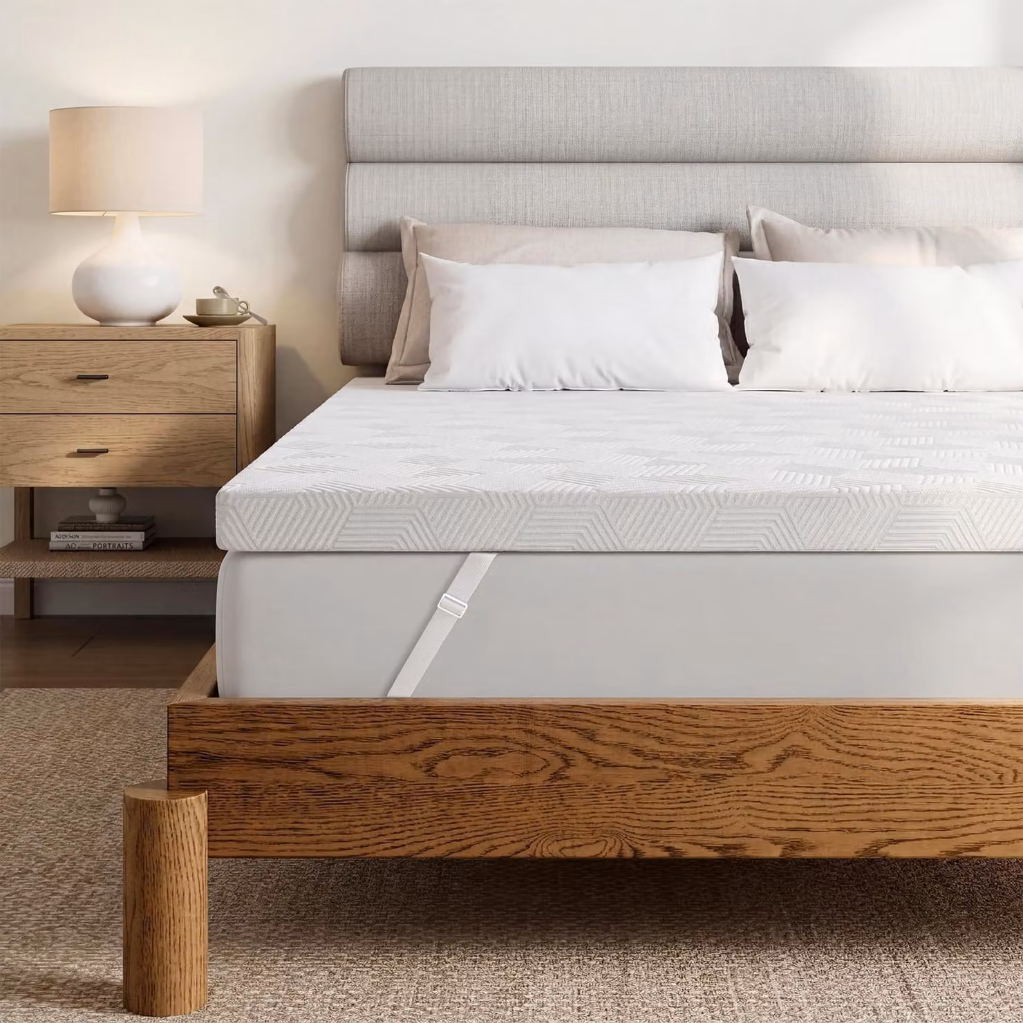 Sottile materasso in memory foam con fibre di bambù