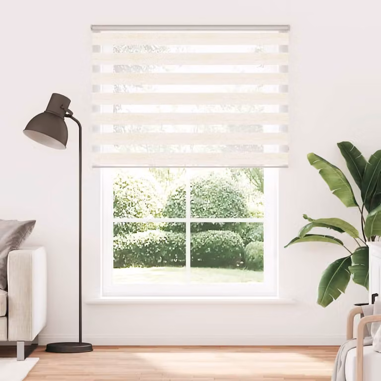 vidaXL Tenda a Rullo Zebra Larghezza Tessuto 150,9 cm Poliestere