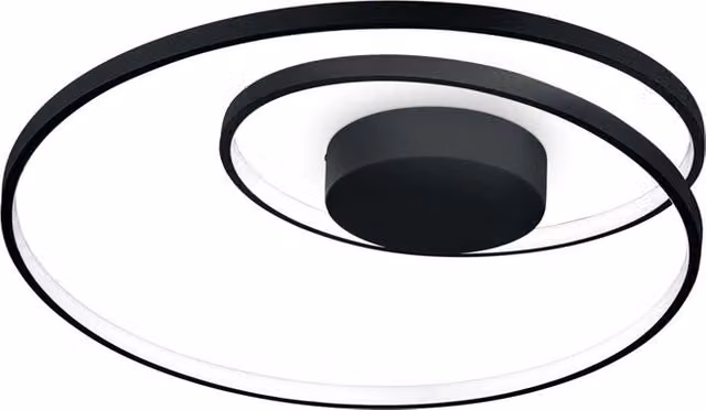 Plafoniera Moderna Ideal Lux Oz in Metallo con LED Dimmerabile, Luce Calda 3000K, Colore Nero o Bianco