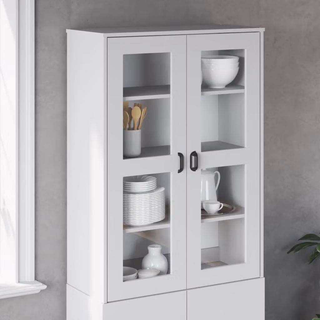 Piano per credenza vidaXL VIKEN in legno multistrato bianco L: 110 cm, P: 35 cm, H: 80 cm