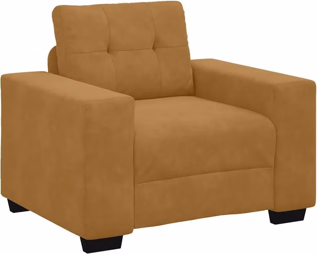 Divano | Divano da soggiorno | Sofa Sedia Marrone 100x78x80 cm Velluto