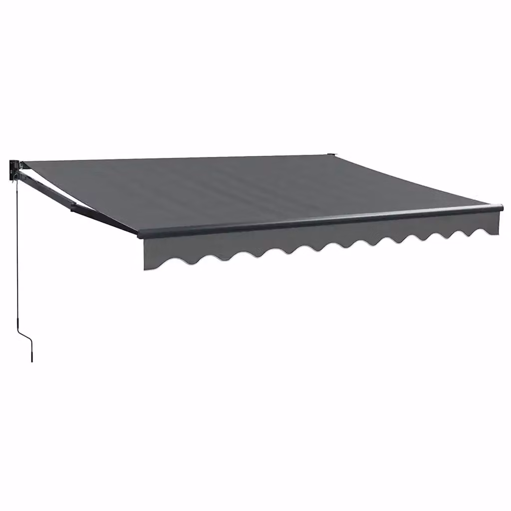 Tenda da sole retrattile vidaxl in alluminio e poliestere colore antracite L: 350 cm, P: 250 cm – 2