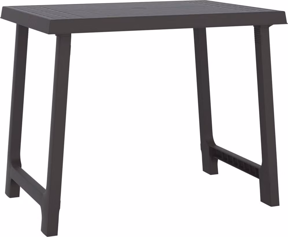 Tavolo da Campeggio Antracite 79x56x64cm in PP Aspetto in Legno