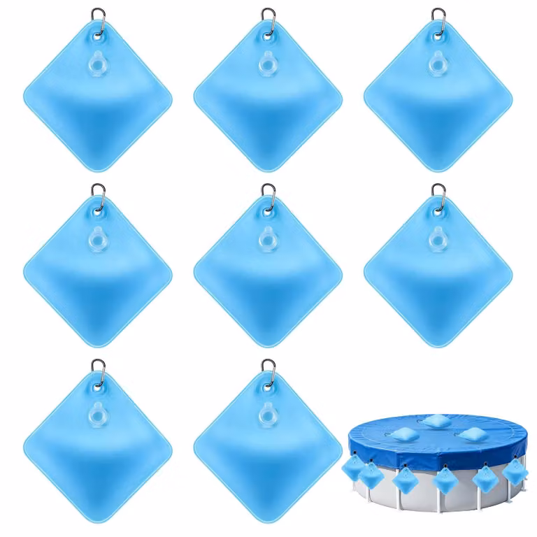 Set di 8 pesi impermeabili per piscina, con ganci