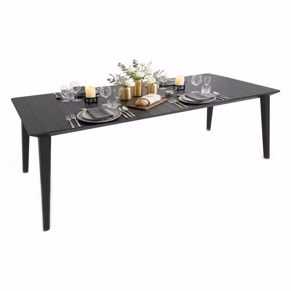 Tavolo da esterno Camrose DMORA Antracite L 235 cm x P 98 cm x H 74 cm – 2