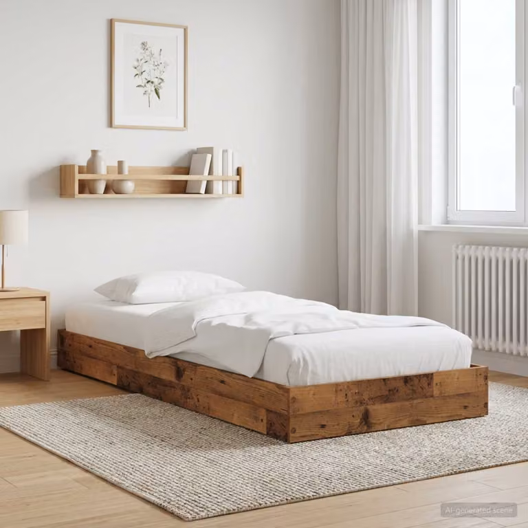 Struttura letto a pavimento vidaXL in legno color marrone L 80 x P 200 cm
