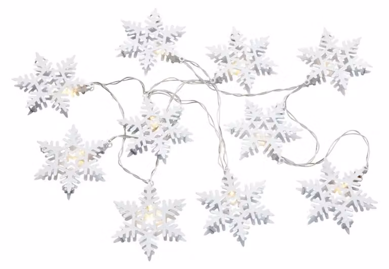 Catena di luci per albero di Natale LED 0,6W 10p WW "Fiocchi di neve" PRINCE 703747 Markslojd