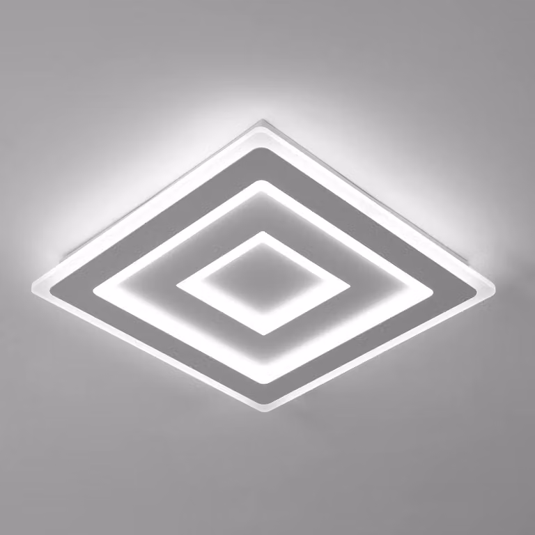 Lampada da soffitto quadrata Comely, 52W, moderna lampada a soffitto piatta in acrilico, illuminazione a soffitto da 40 cm, luce bianca 6500K, ideale per camere da letto, soggiorni, corridoi e cucine