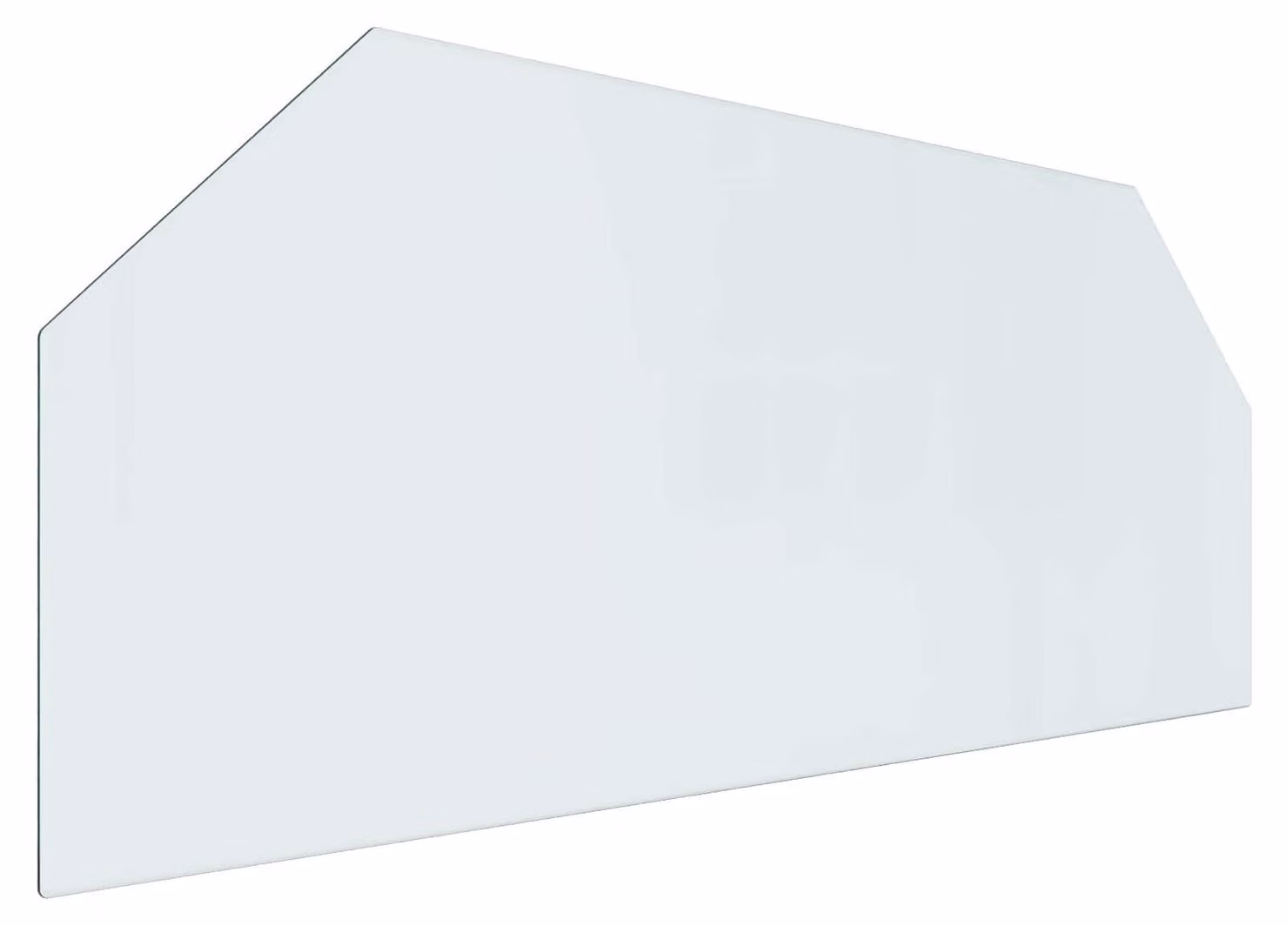 Piastra in vetro per camino Trasparente 120 x 50 cm Vetro