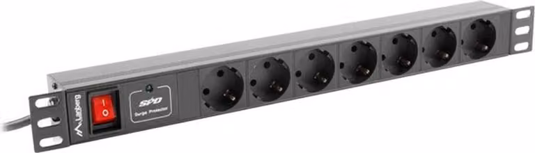 Lanberg Pdu Rack Power Strip (1U,10A,7X Shuko,2M)