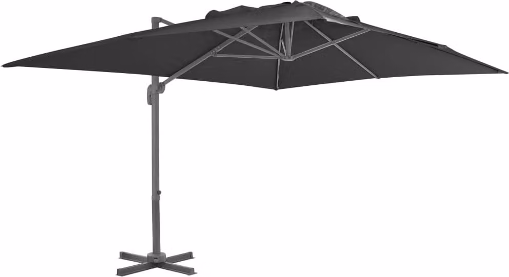 Parasole da Giardino con Base Portatile Antracite