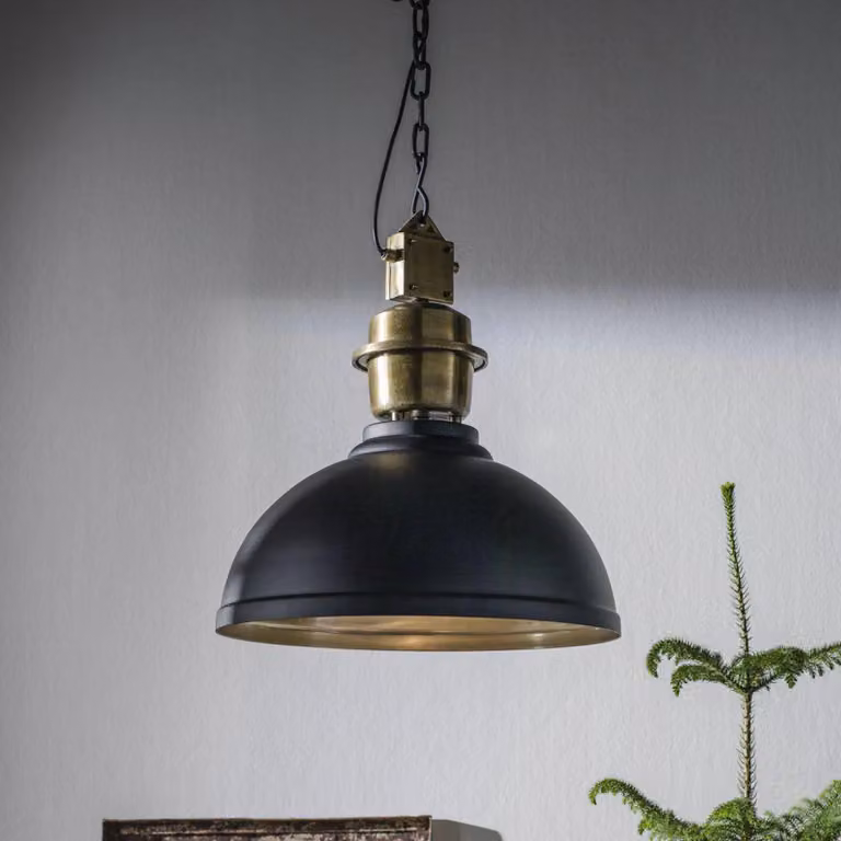 PR Home Lampada a sospensione Manchester, dimmerabile, Nero, Soggiorno / Sala da pranzo, Metallo, Industriale, Lampada a sospensione