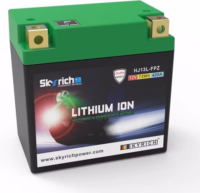 Batteria al litio Skyrich HJ13L-FPZ 12V 6Ah verde