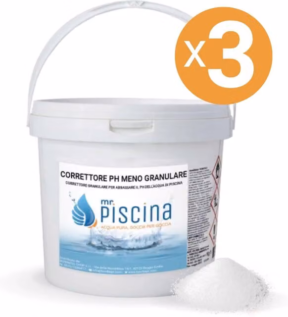 CORRETTORE PH MENO GRANULARE per piscina Quantità confezione: 3 confezioni