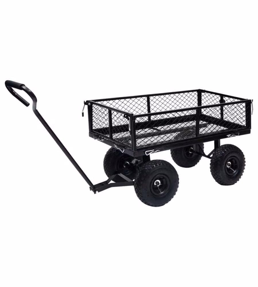 Carrello a Mano da Giardino Nero 250 kg