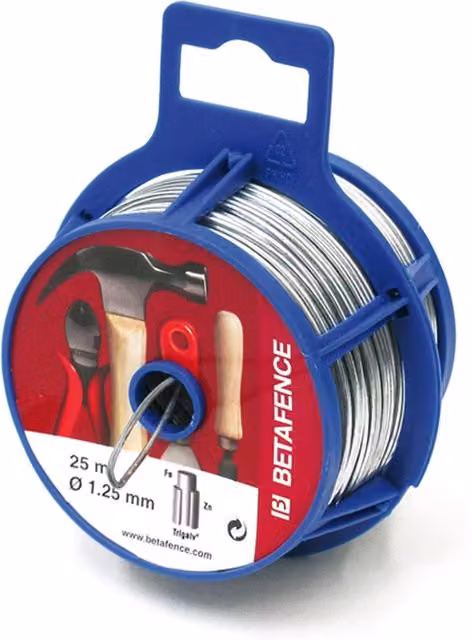 Filo in bobina zincato Betafence Brico 24 Rt in acciaio colore argento, lunghezza 50 m, diametro 1,0 mm
