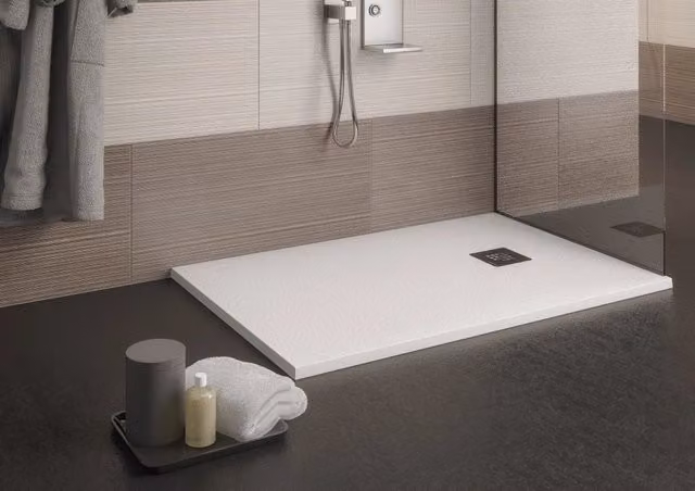Piatto doccia marmoresina gelcoat pieno bianco h.2,8cm Doliso Elostone Bianco,70x170 cm