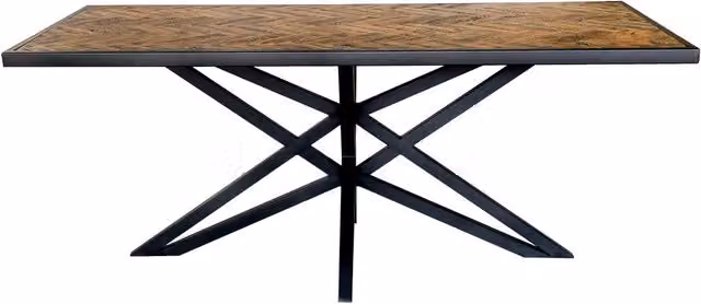 Tavolo da pranzo rettangolare in legno marrone, 180x100x76h cm