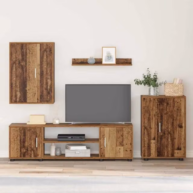 Mobile TV moderno vidaXL in legno ingegnerizzato color marrone opaco
