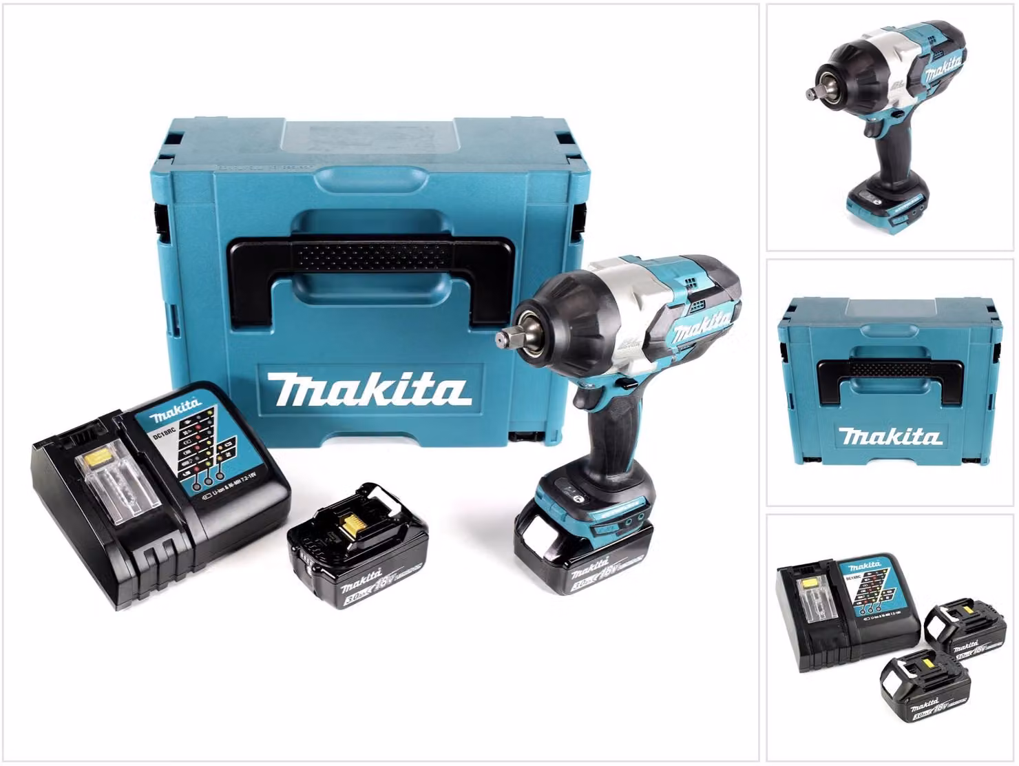 Avvitatore a impulsi a batteria Makita DTW 1002 RFJ 1/2" 18V 1000Nm brushless + 2x batteria ricaricabile 3.0Ah + caricabatterie + Makpac