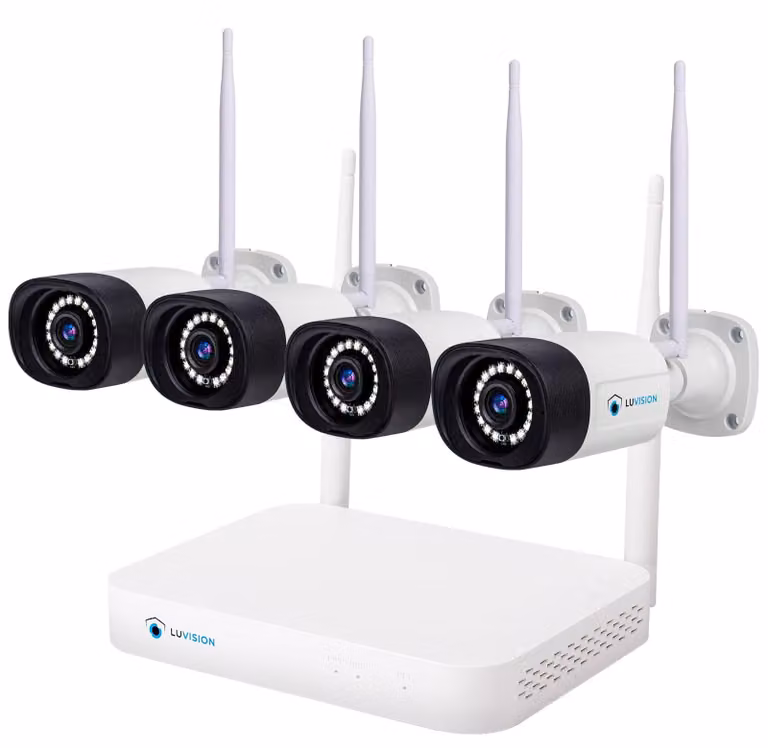 LUVISION Sistema di videosorveglianza wireless AI NVR 5MP Visione notturna Microfono Wifi6