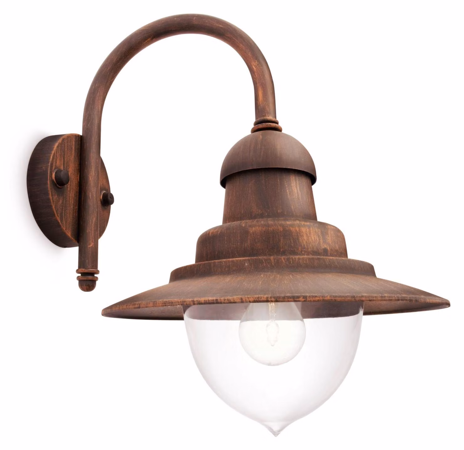 Lampada da parete Philips myGarden Raindrop, 60 W, attacco E27, senza lampadina, luce esterna da parete, bronzo, metallo, grado di protezione IP44, ideale per terrazza e giardino
