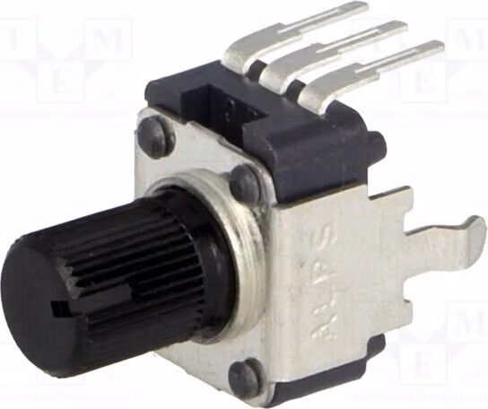 2 potenziometri: 6 mm, rotazione singola, verticali, 10 kΩ, tolleranza 20%, mono, modello RK09K1130A8G, potenziometri a carbone