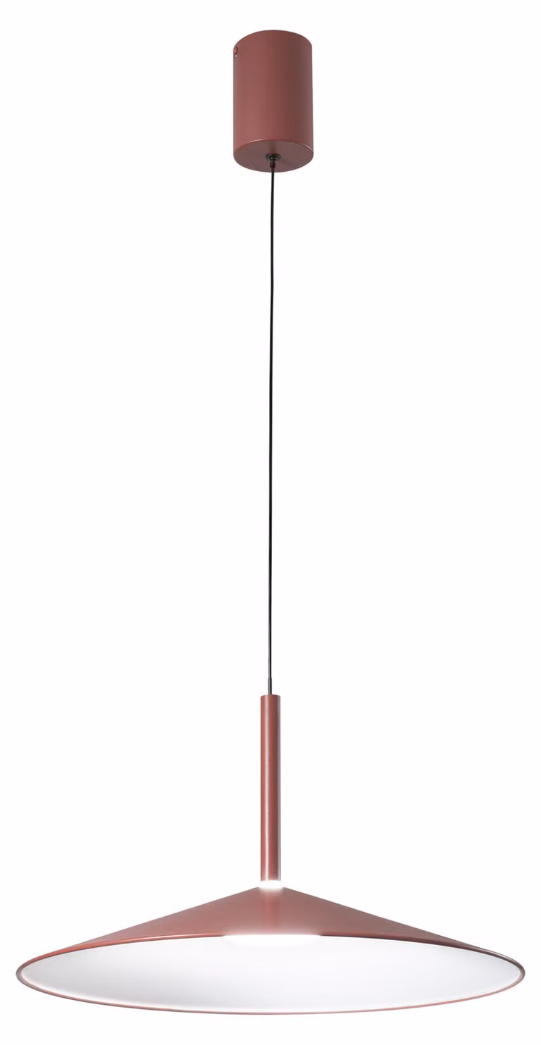 FANEUROPE Lampada a sospensione a LED Khan (rossa), 18 W, temperatura di colore 2700/3500 K, 48 x 200 cm