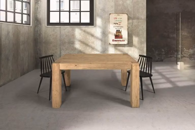 Tavolo NAVIGLI abete naturale allungabile 140×90 cm – 220×90 cm