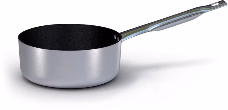 Casseruola bassa in alluminio antiaderente con un manico in acciaio inox, diam. 28cm