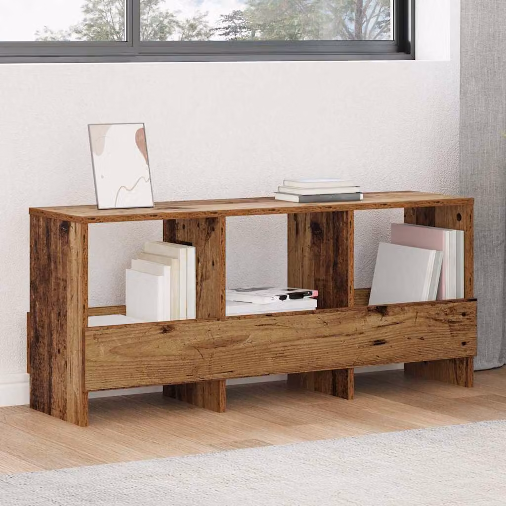 Scaffale per riviste vidaXL in legno vecchio marrone L 102 cm x P 30 cm x H 45 cm