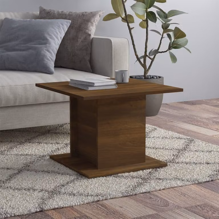 Maison Exclusive - Tavolino da salotto effetto rovere marrone 55,5x55,5x40 cm Materiale ligneo