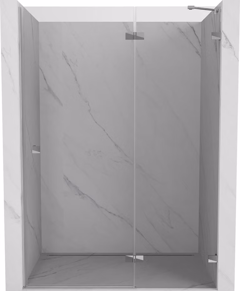Mexen Lunar porta doccia apribile a destra 135 cm, trasparente, cromo - 834-135-000-01-00-P