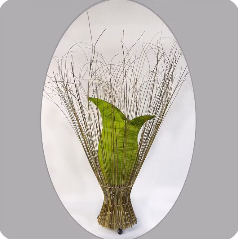 Lampada decorativa Lampada d'atmosfera Lampada asiatica Lampada da terra Lampada da tavolo Lampada da tavolo Bali Asia TULPE piccolo 60 cm, verde