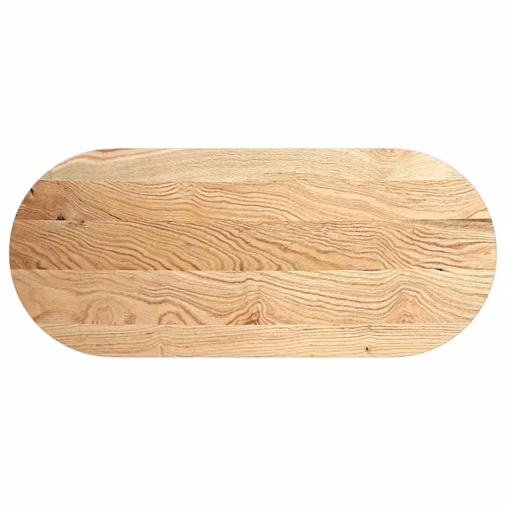 Piano per tavolo ovale in rovere massello marrone vidaXL L/P/H: 140 x 60 x 4 cm – 2