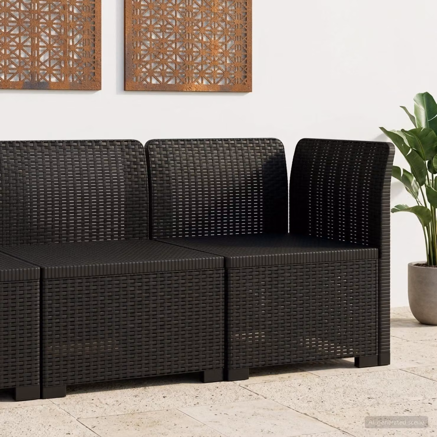 vidaXL Divano da Giardino a 1 Postante in Rattan Antracite