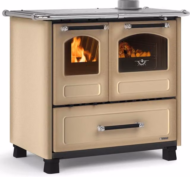 Stufa da cucina La Nordica Extraflame Family 4,5 Cappuccino 7,5kW L/P/H: 97 x 86 x 56 cm