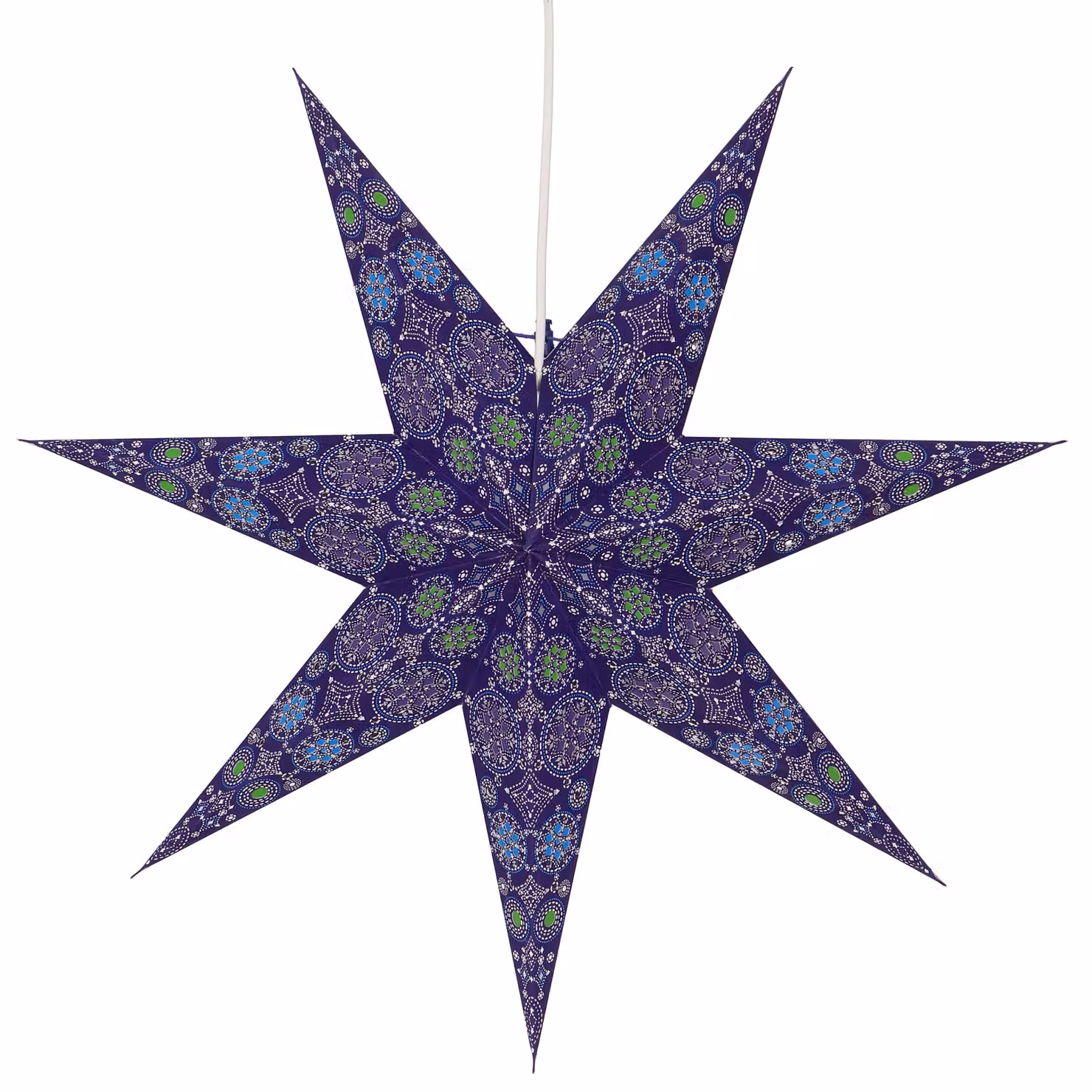 Stella di carta pieghevole illuminata dell'Avvento, stella di Natale 60 cm - Nina Violet, decorazione per finestre a stella