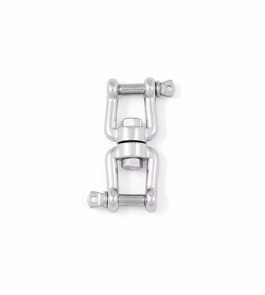 Girella a 2 forcelle 6 mm. in acciaio Inox A4 - AISI 316