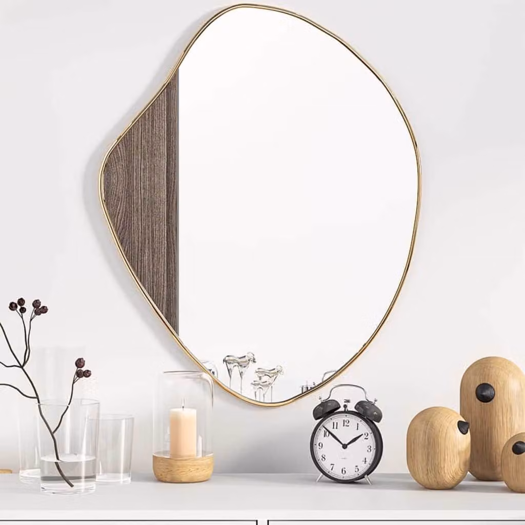Specchio da parete rettangolare vidaXL dorato L: 60 cm, H: 50 cm