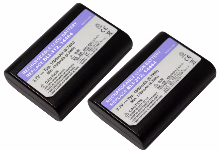Batteria PowerSmart 2PCS 1800mAh per Leica BM8, M8, M8.2, M9, ME, 14464, BLI-312