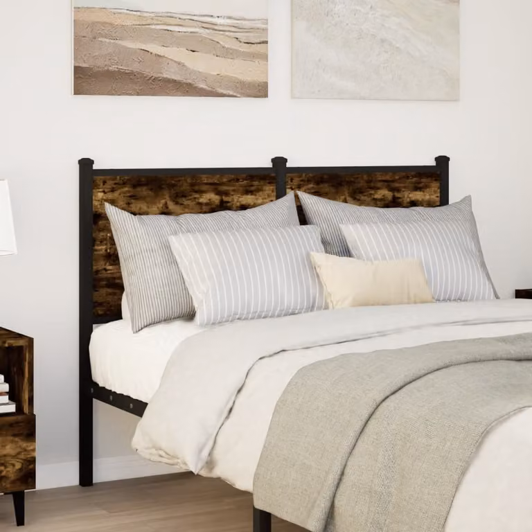 vidaXL Testiera di Ricambio Rovere Fumo 120 cm Legno Multistrato