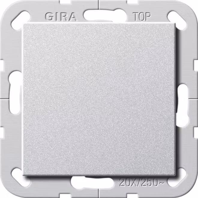 Gira 283626 Interruttore a bilanciere Off 20 A Sistema 55 Colore alluminio