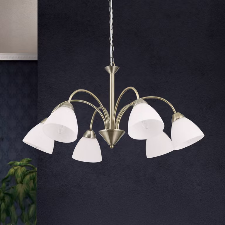 ORION Lampada a sospensione Kinga, dimmerabile, Bronzo / Ottone antico, Soggiorno / Sala da pranzo, Metallo, Campagna / Rustiche, Lampada a sospensione