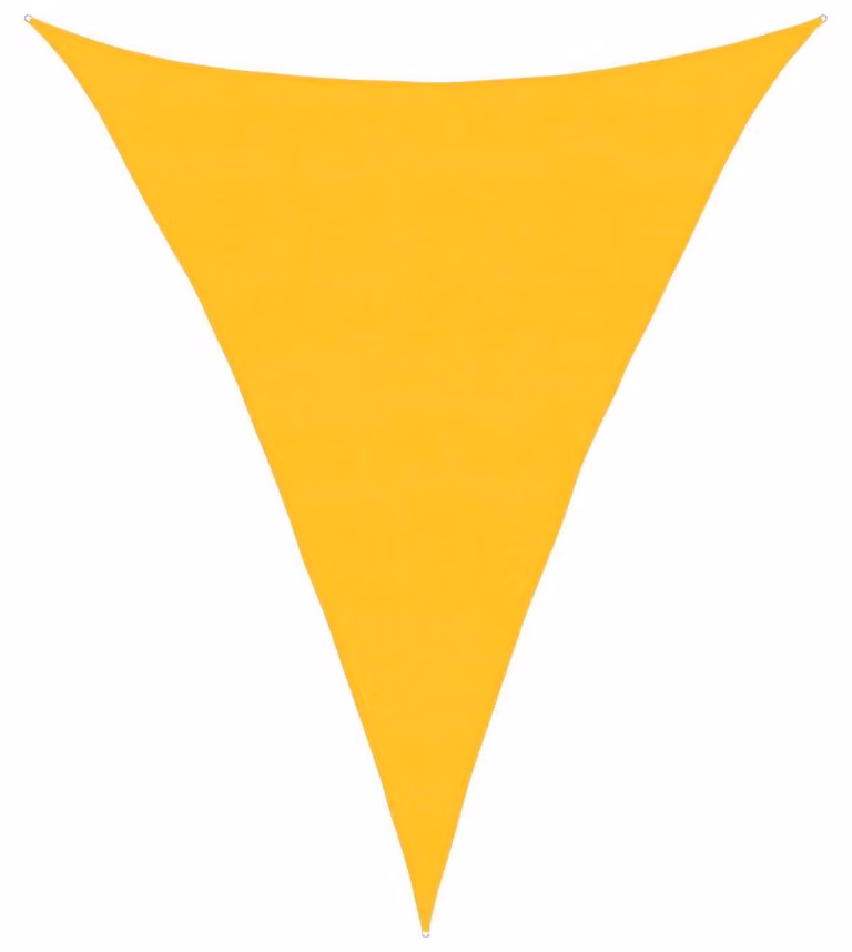 Telo in polietilene ad alta densità (HDPE) giallo, per vela, con grammatura di 160 g/m², dimensioni 5x7x7 metri