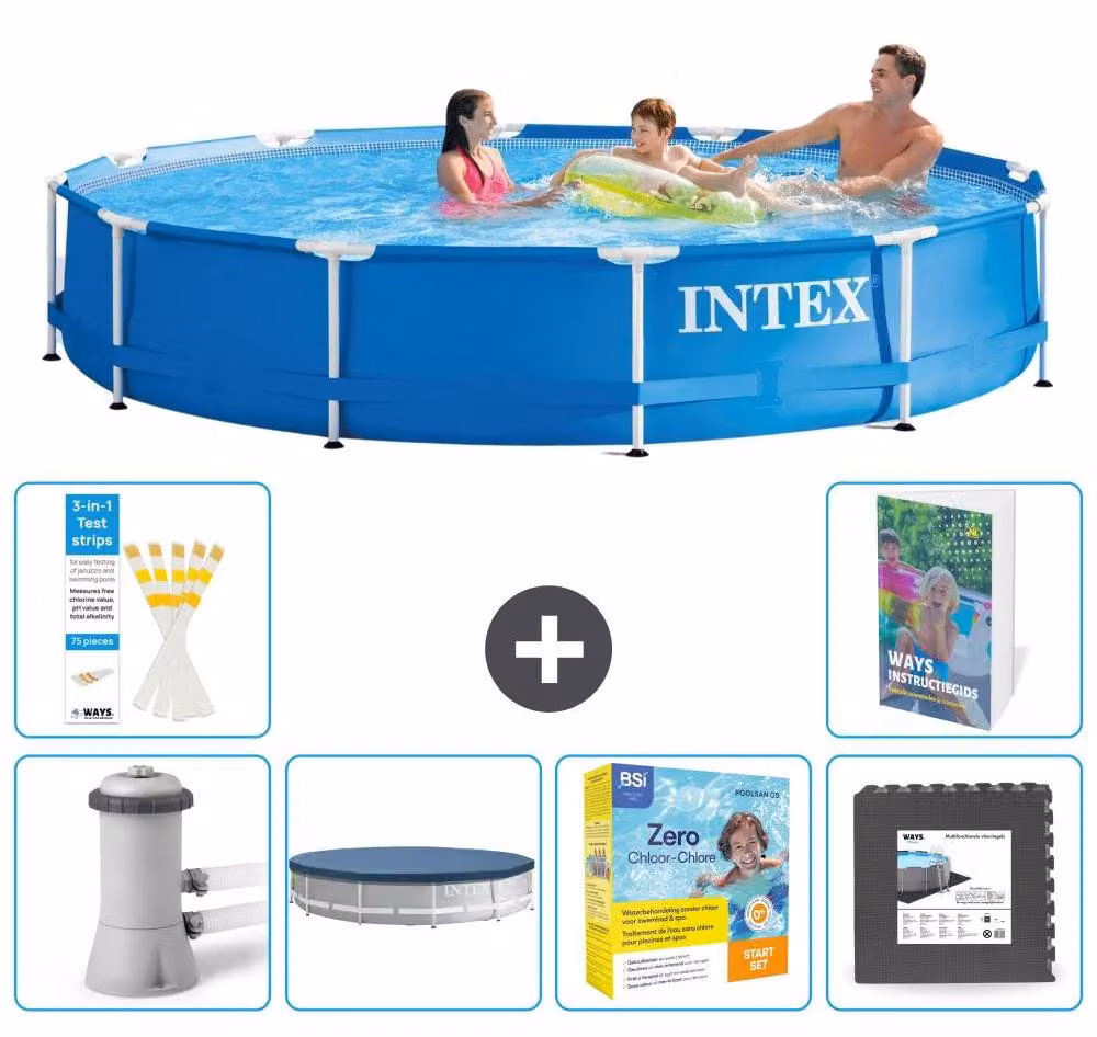 Piscina fuori terra a struttura - 366x76 cm - 5 pezzi - Modello S259