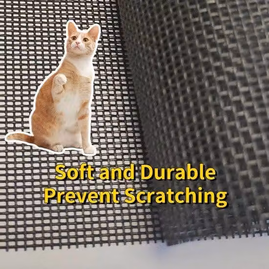 Uniqoos® Petscreen: zanzariera per animali domestici – resistente ai graffi, sicura per gli animali, per porte e finestre, 120 x 250 cm, grigia, fibra di vetro rivestita in poliestere/PVC