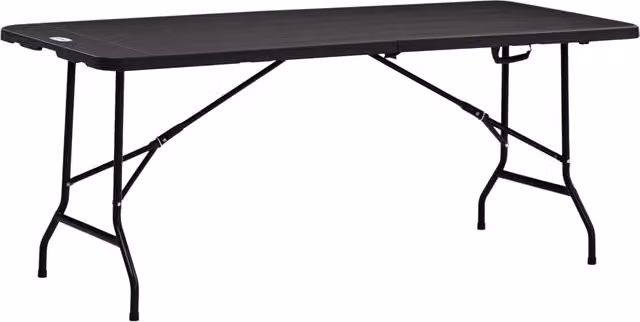 Tavolo da giardino pieghevole XYLO effetto legno grigio antracite L: 180 cm, P: 75,5 cm, H: 73 cm