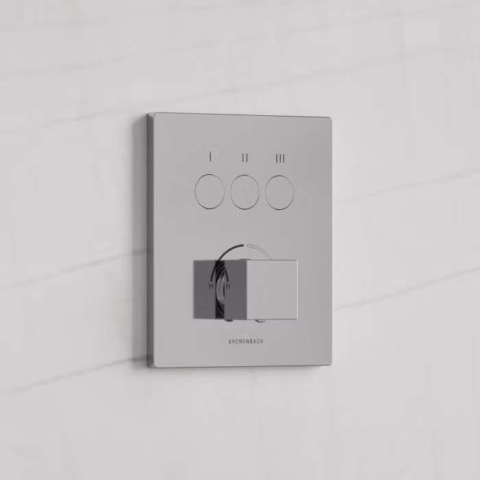 Miscelatore da incasso Kronenbach Smart Push per 3 utenze, modello angolare